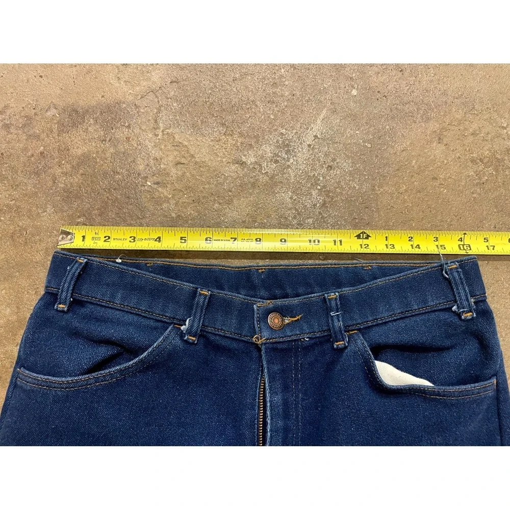 Vintage‎ Levi's Skosh More Room Jeans Mens 32 Blue Denim Dark Wash Straight Leg